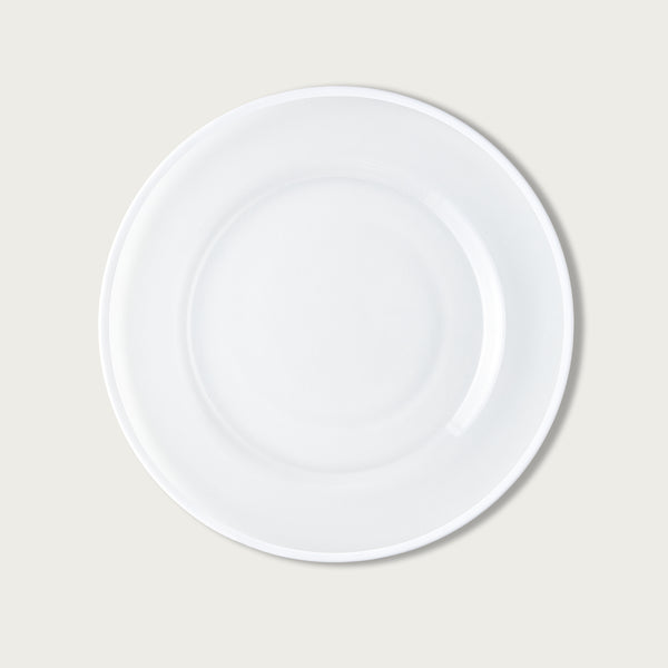 White Halo Glass Charger Plate