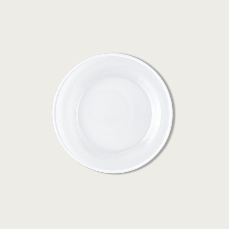 White Halo Glass Dessert Plate