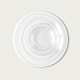 White Halo Glass Dessert Plate