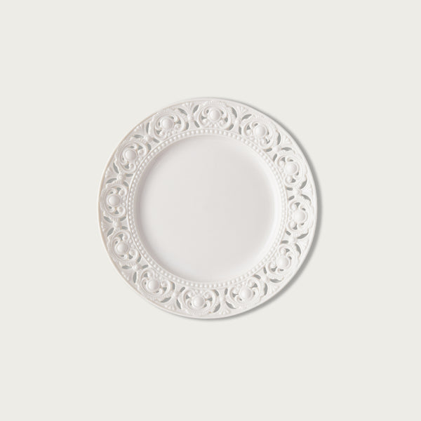 White Lace Dessert Plate