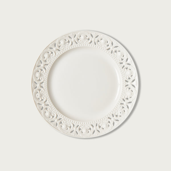 White Lace Dinner Plate