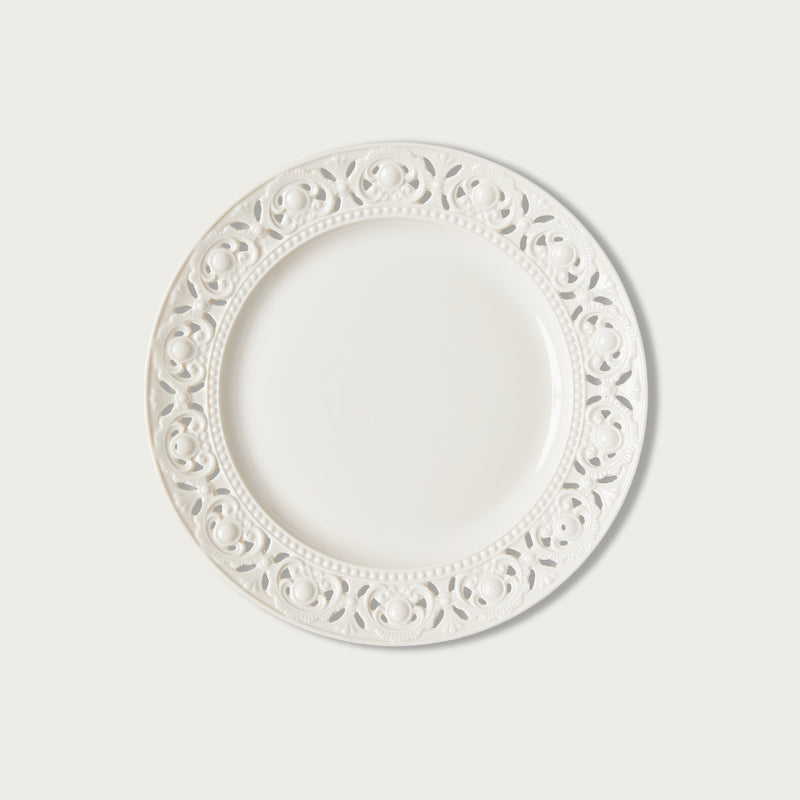 White Lace Dinner Plate