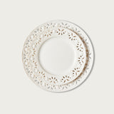 White Lace Dessert Plate