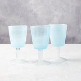 Powder Blue Bubble Wine Glass