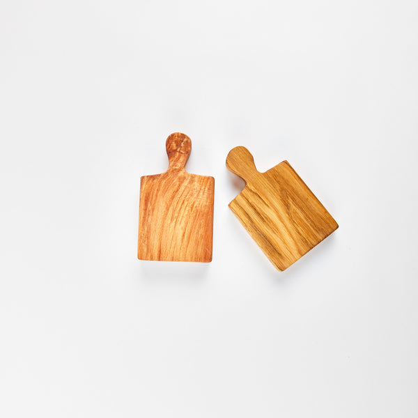 Two small wooden boards.