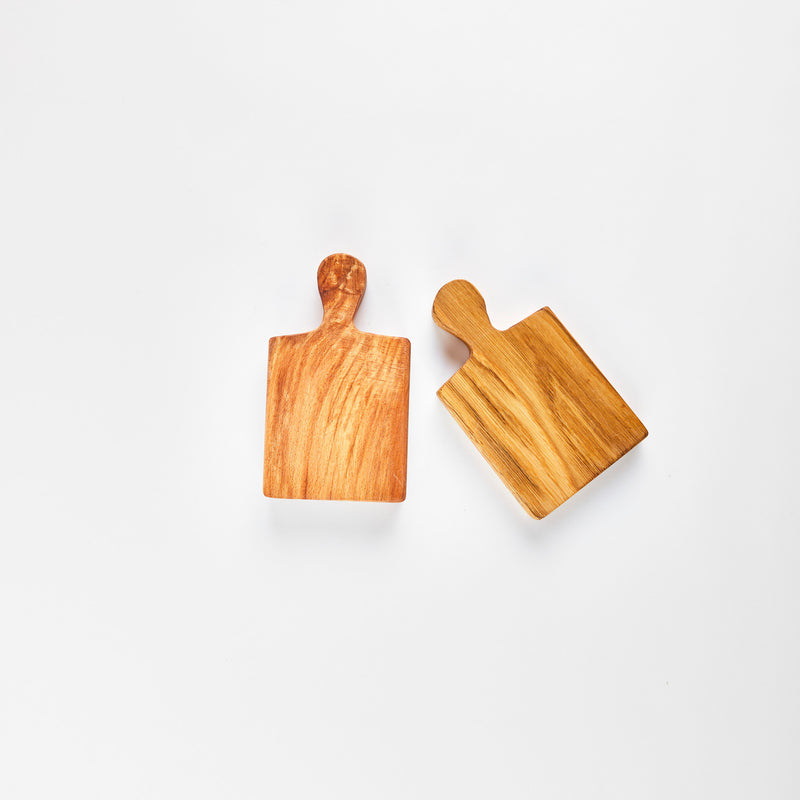 Two small wooden boards.