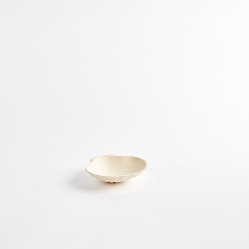 Cream shell shaped bowl.