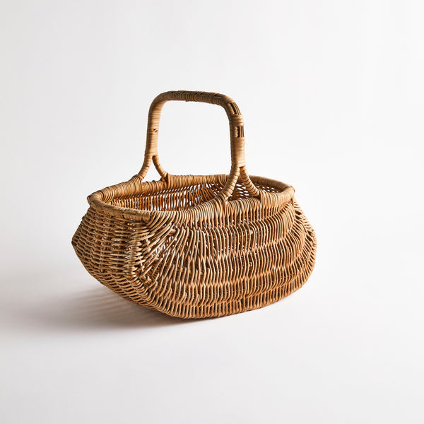 Brown wicker basket.