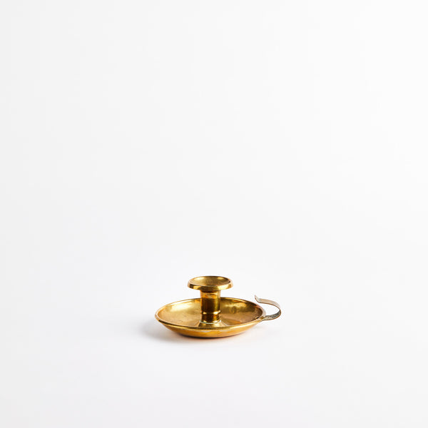 Gold candle holder.