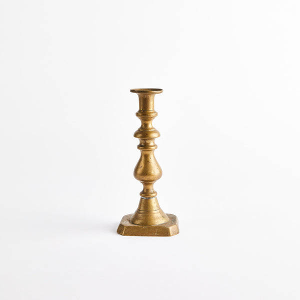 Gold candle holder.