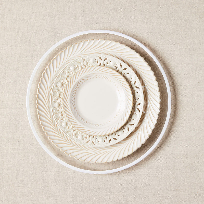 Ivory Braid Dessert Plate