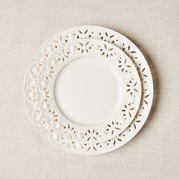 White Lace Dinner Plate