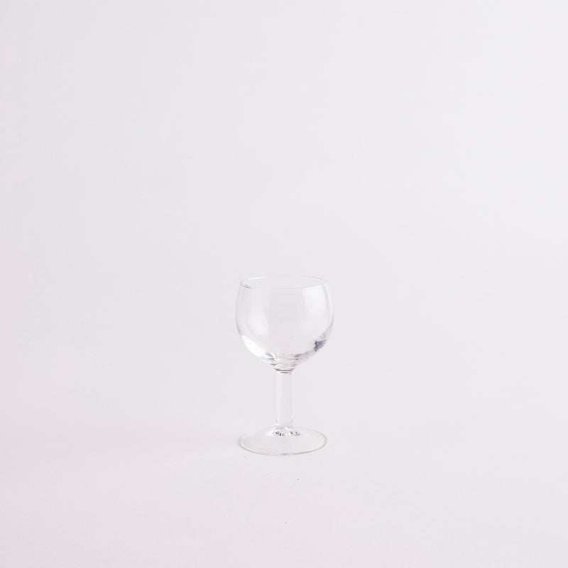 Clear wine glass.