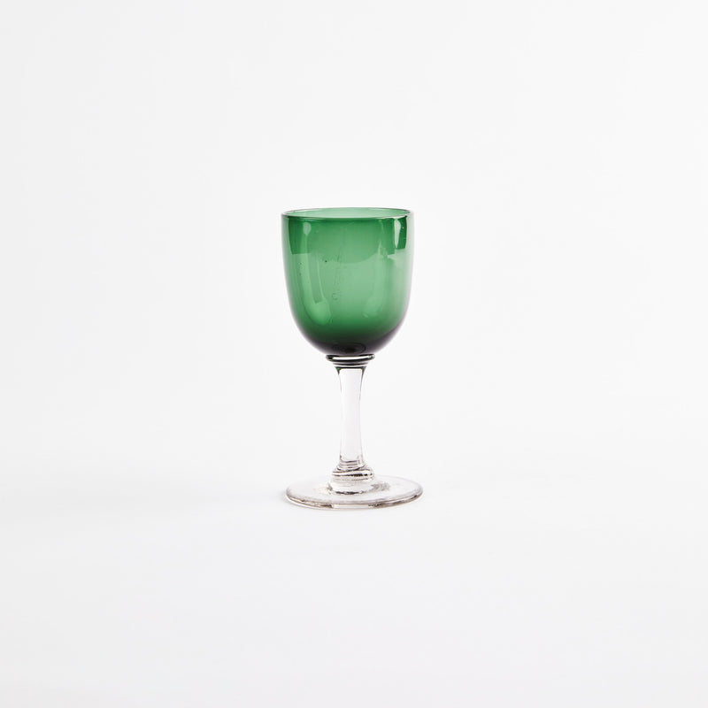 Green wine glass.