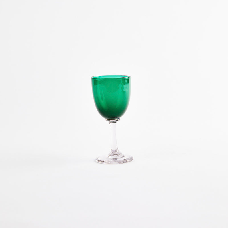 Green wine glass.