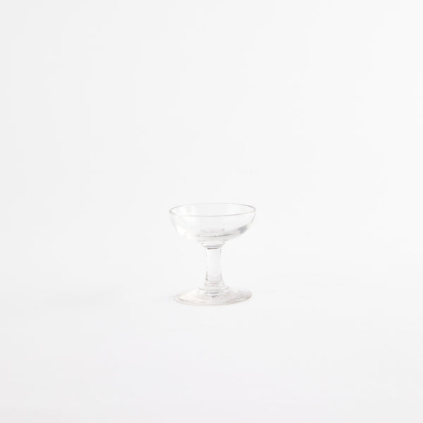 Clear cocktail glass.
