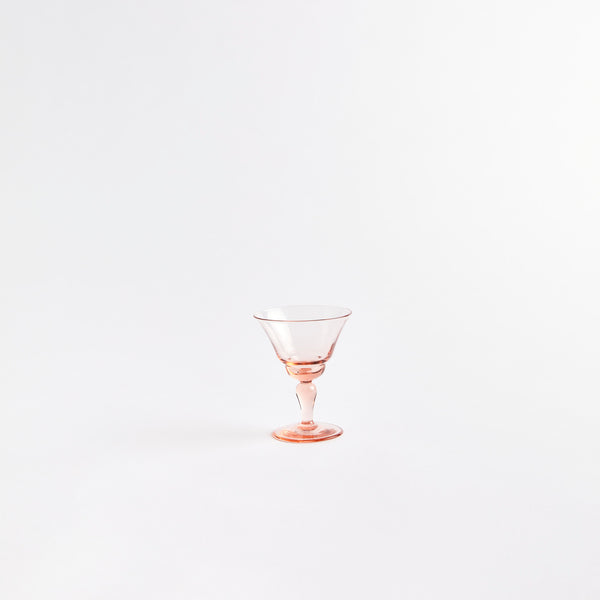 Mini pink wine glass.