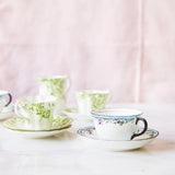 Green Vintage Tea Cup & Saucer