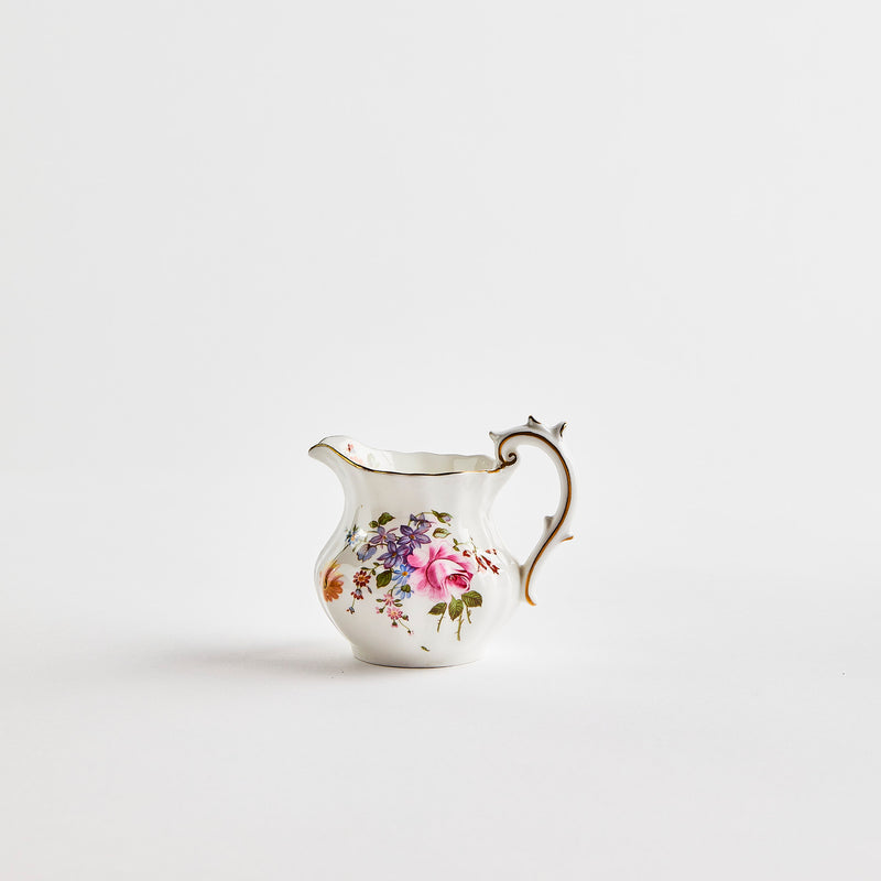 White with gold and floral detail jug.