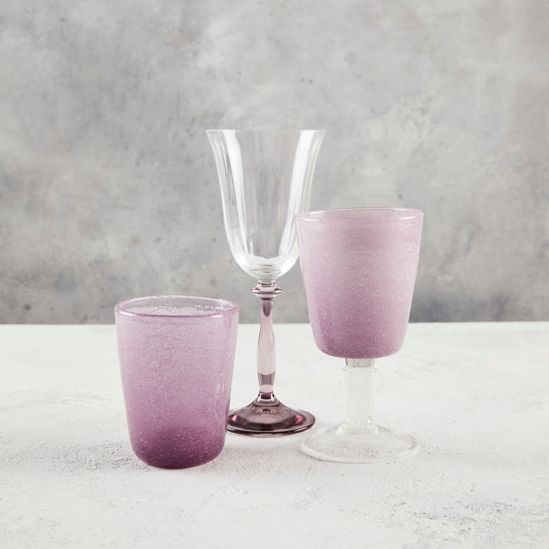Lavender mixed glass set.