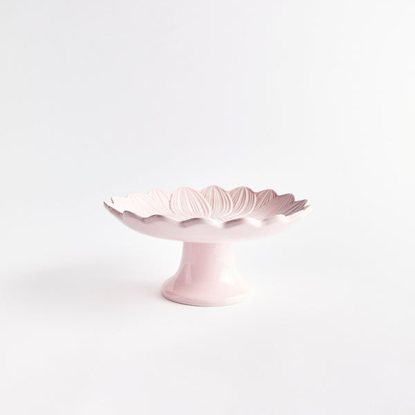 Pink flower cake stand.