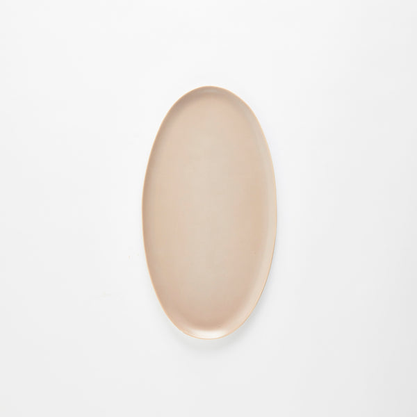 Taupe oval platter.