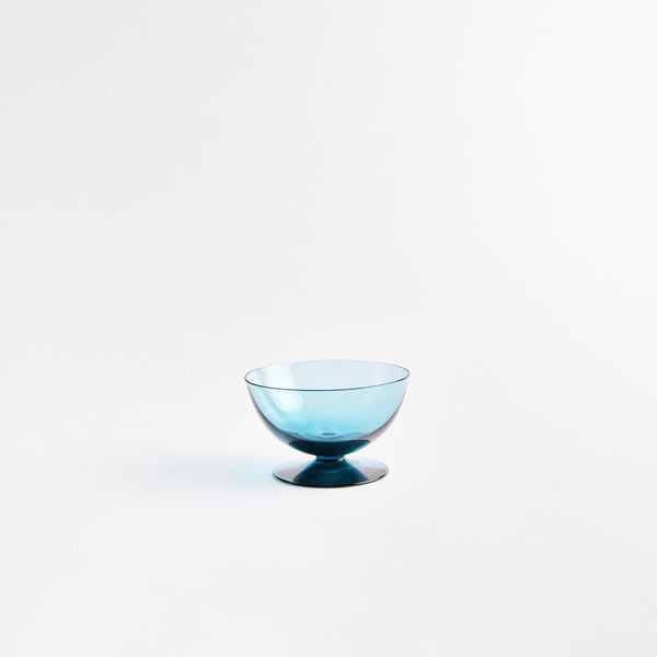 Turquoise sundae glass.