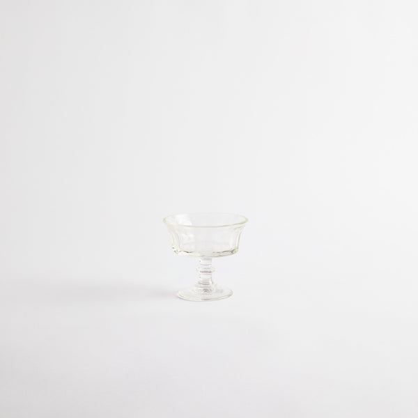 Clear sundae glass.