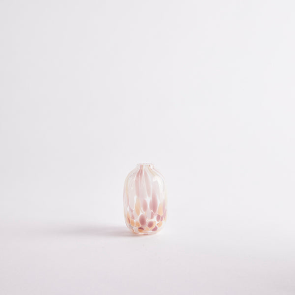 Pink and cream Murano pattern vase.