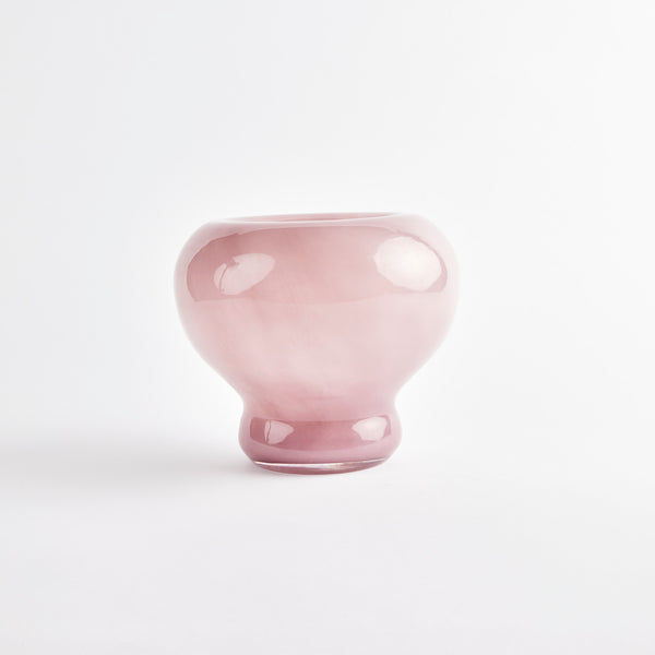 Pink glass vase.