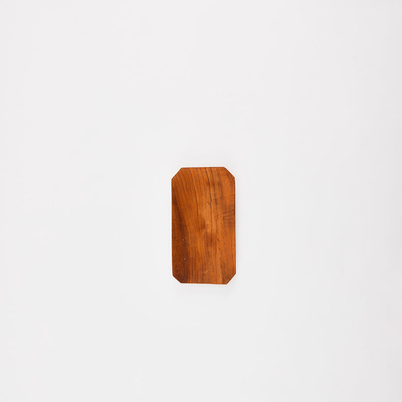 Dark wooden rectangular board.
