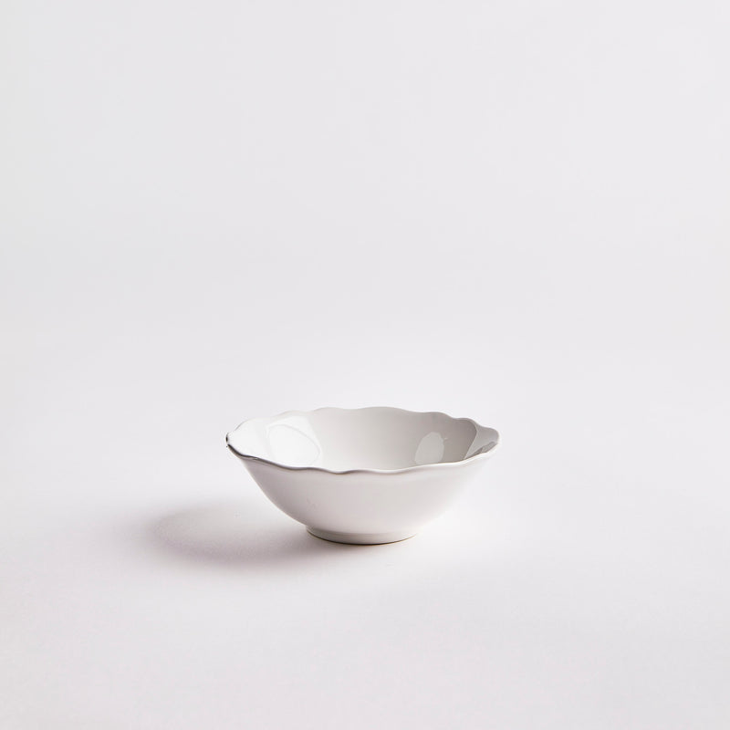 White scallop bowl.