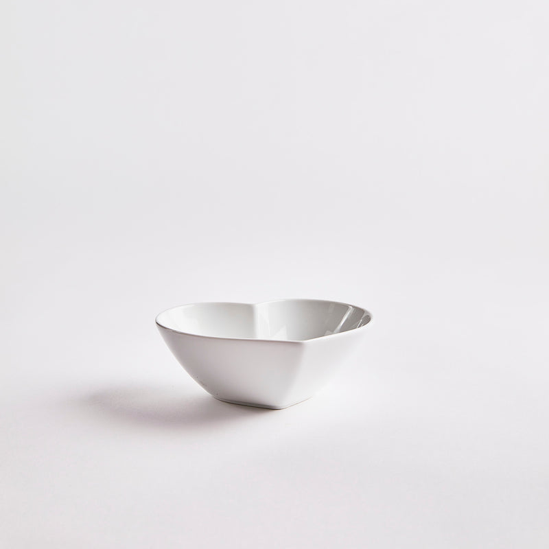 White heart shaped bowl.