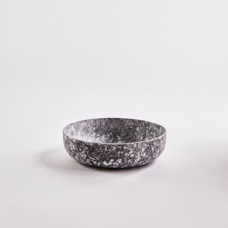 Dark grey marble bowl.