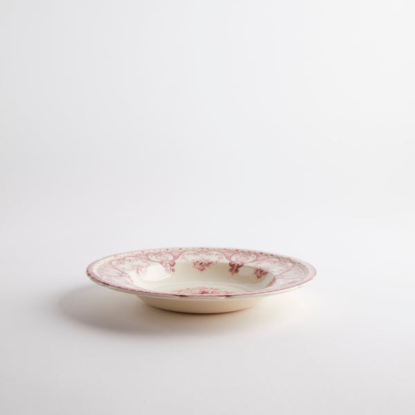 White and red decorative bowl.