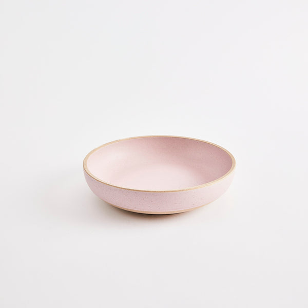 Pink speckled bowl.
