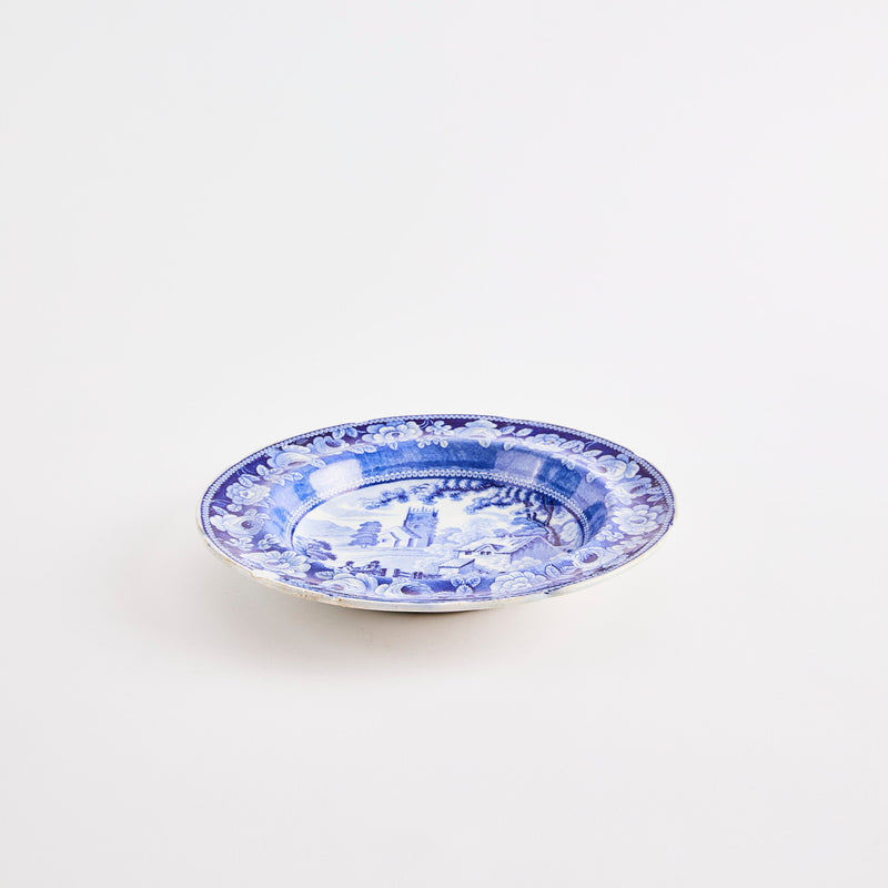 Blue vintage design bone china bowl.