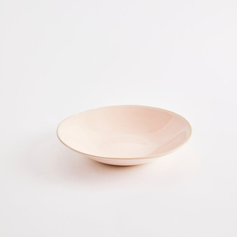 Pink ceramic bowl.