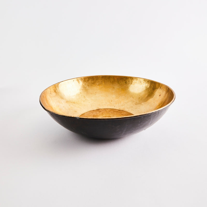 Black with gold inside bowl.