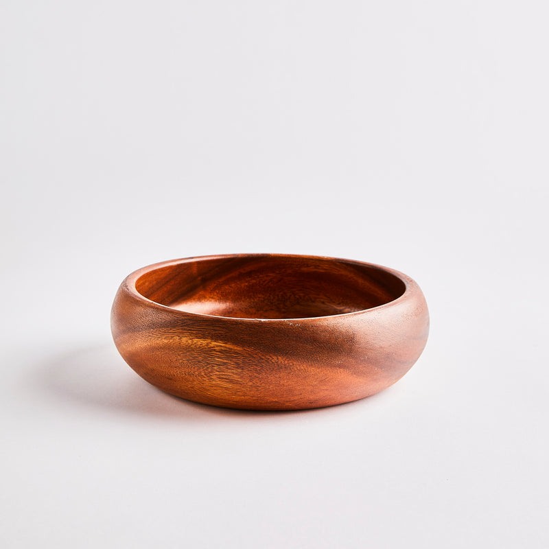 Dark wood bowl.