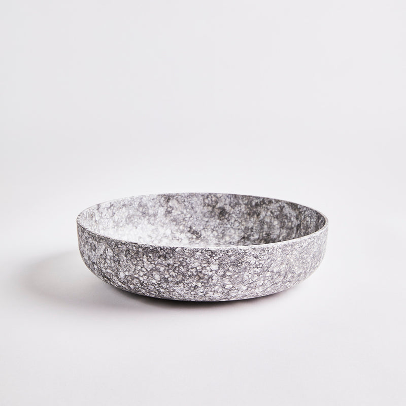 Speckled gray bowl.