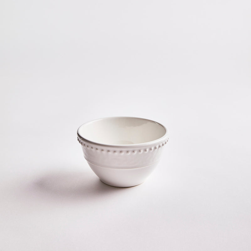 White with decorative rim bowl.