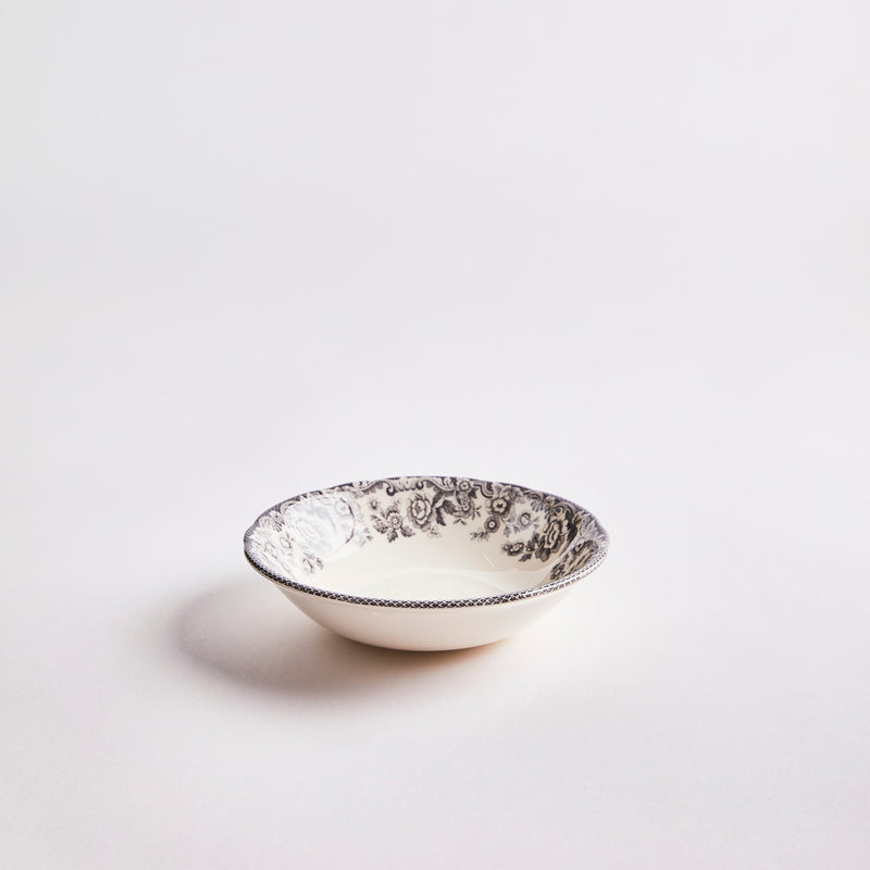 White with grey decorative edges bowl.