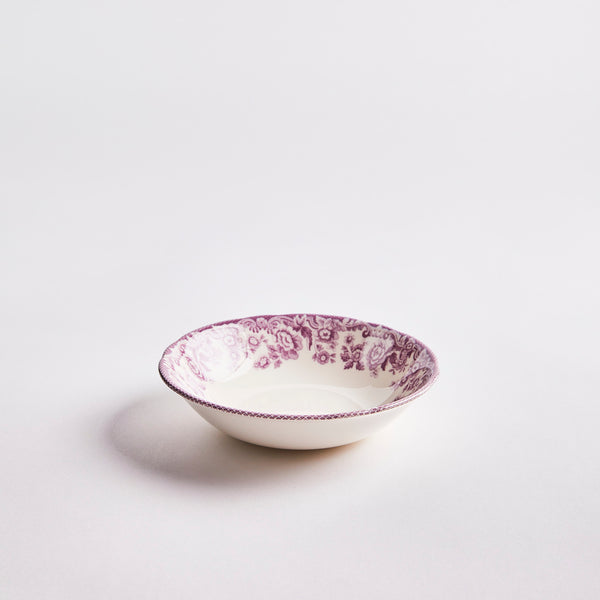 White with purple decoration edges bowl.