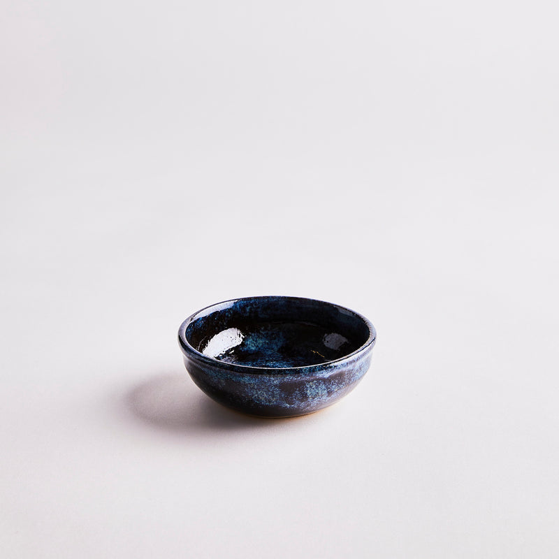 Dark blue bowl.
