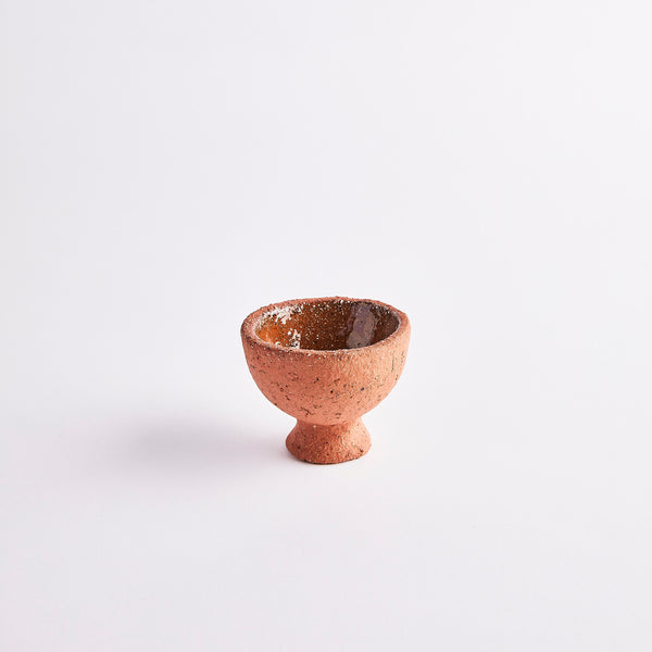 Terracotta bowl with base.