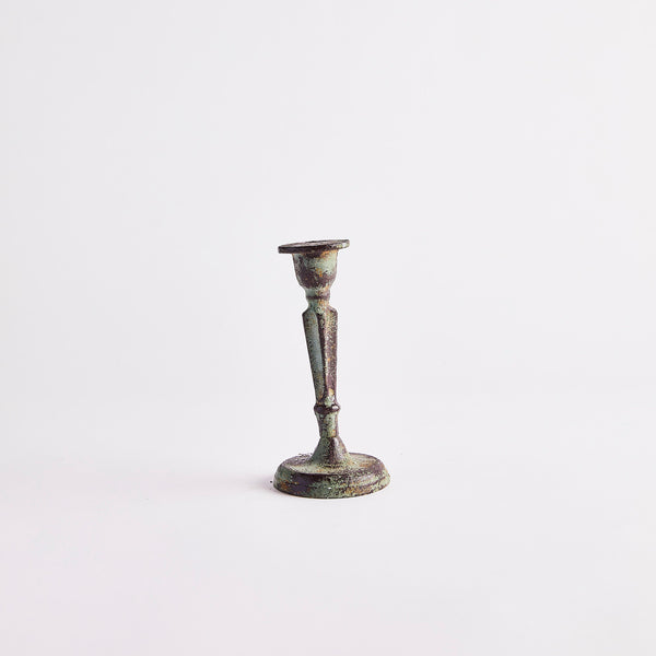 Dark Green Antique Candle Holder