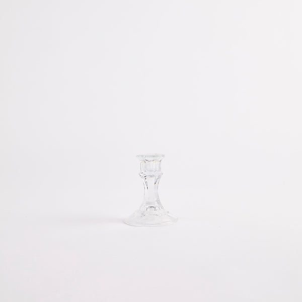 Glass candle holder.