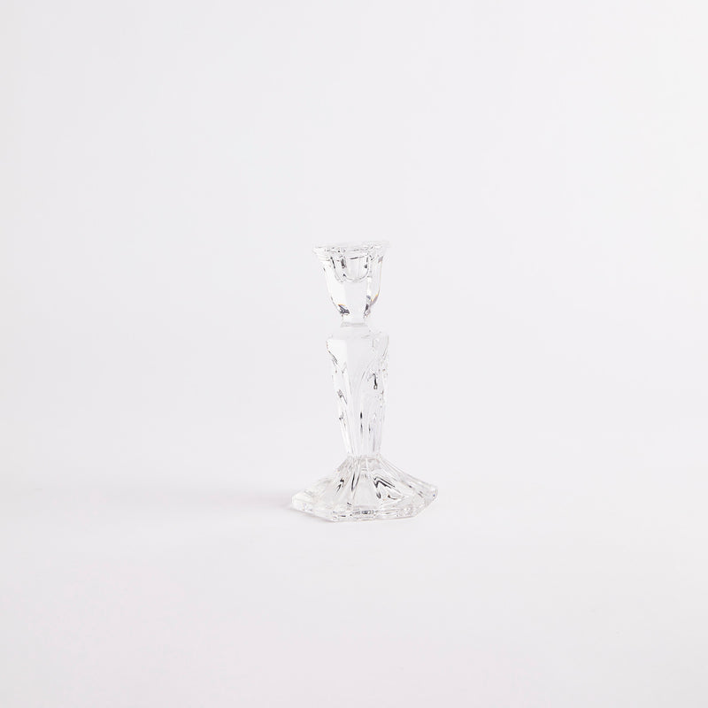 Glass candle holder.