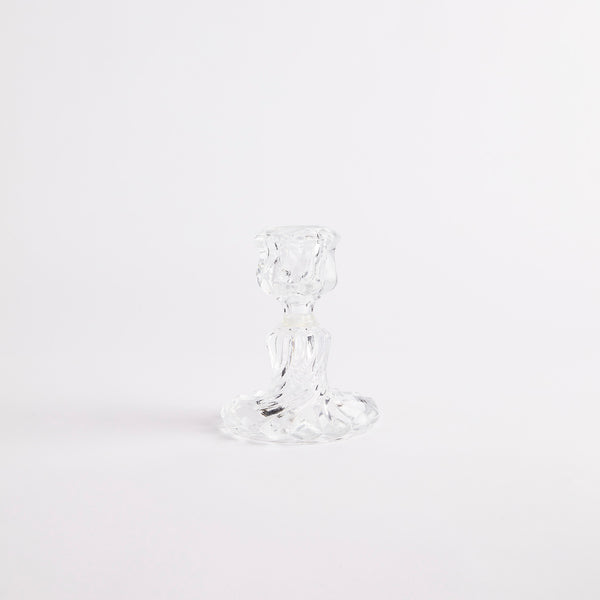 Glass candle holder.